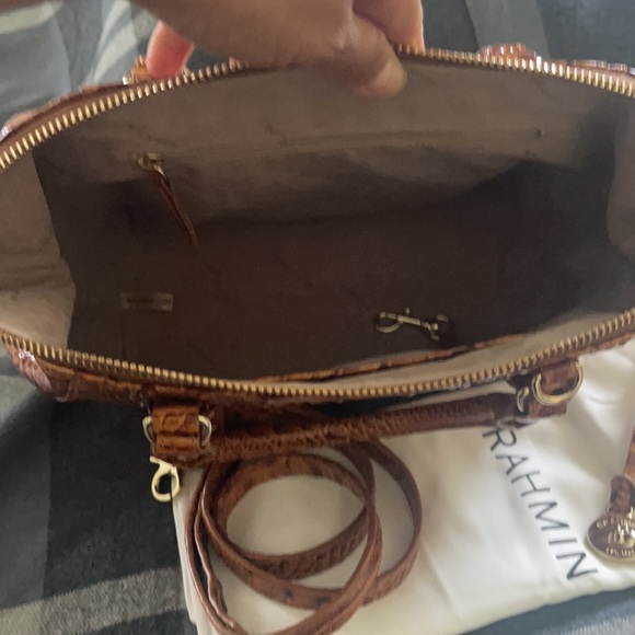 BRAHMIN- Croc-embossed Genuine Leather - Picture 2 of 8